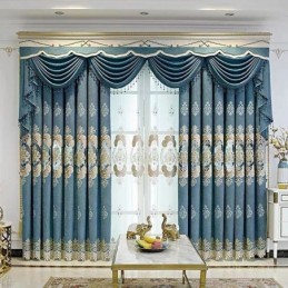 Moderne Gardine, Maßgefertigte Gardine Im Europäischen Stil Mit Stickerei