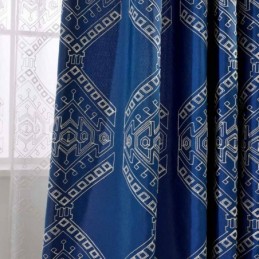 Modern Max Verdunkelungsvorhang Nach Maß Vorhang Geometrische Stickerei Schlafzimmer