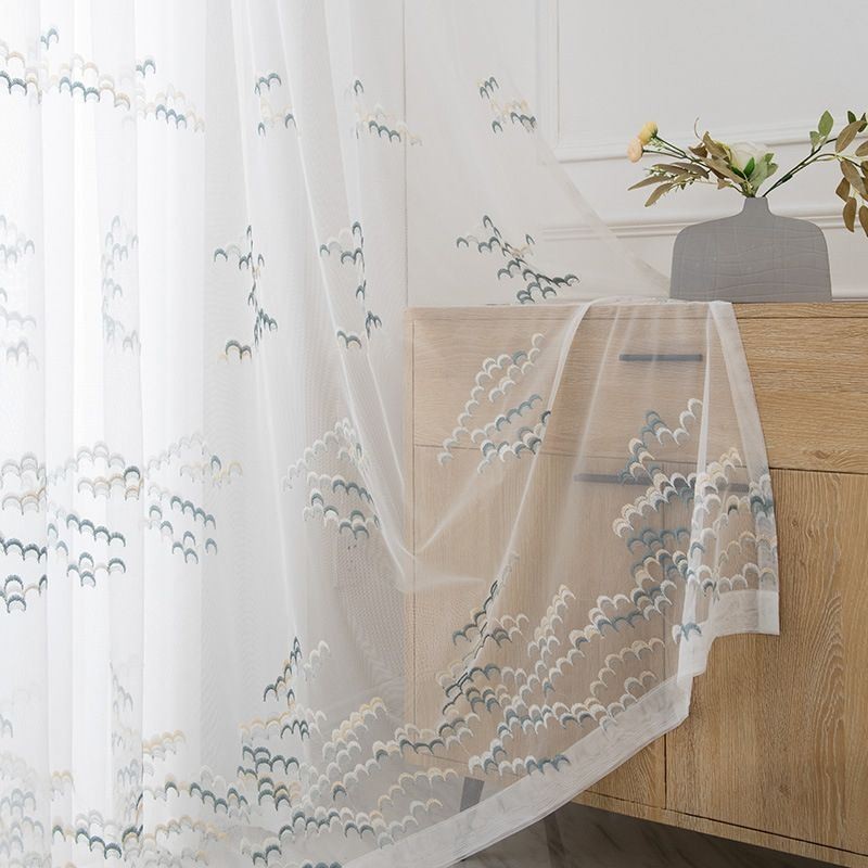 Bestickte Tüll Gardinen Voile Organza Für Wohnzimmer Schlafzimmer
