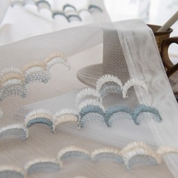 Bestickte Tüll Gardinen Voile Organza Für Wohnzimmer Schlafzimmer