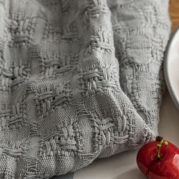 Nordischer Karierter Tüllvorhang Nach Maß, Vorhang Aus Kettenwirkerei, Durchsichtig Für Wohnzimmer