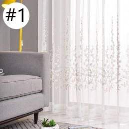Dekorativer Transparenter Vorhang Nach Maß, Vorhang Mit Pflanzenstickerei, Tüllvorhänge, Wohnzimmer, Schlafzimmer