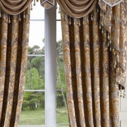 Luxus Chenille Jacquard Fenstervorhang Maßgefertigt Vorhang Elegantes Design Für Schlafzimmer Dekorativ