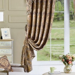 Luxus Chenille Jacquard Fenstervorhang Maßgefertigt Vorhang Elegantes Design Für Schlafzimmer Dekorativ
