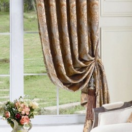 Luxus Chenille Jacquard Fenstervorhang Maßgefertigt Vorhang Elegantes Design Für Schlafzimmer Dekorativ