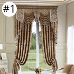 Luxus Chenille Jacquard Fenstervorhang Maßgefertigt Vorhang Elegantes Design Für Schlafzimmer Dekorativ