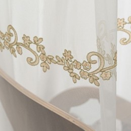 Moderner Minimalistischer Gardinenvorhang Nach Maß, Pflanzenbestickte Tüllvorhänge Für Wohnzimmer Und Schlafzimmer