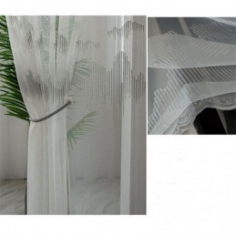Dekorativer Transparenter Vorhang, Maßgefertigt, Vorhanglinie, Bestickte Tüllvorhänge, Wohnzimmer, Schlafzimmer
