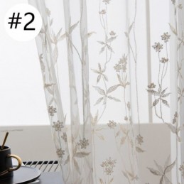 Moderner Dekorativer Transparenter Vorhang, Maßgefertigt, Mit Pflanzen Bestickte Tüllvorhänge Für Schlafzimmer