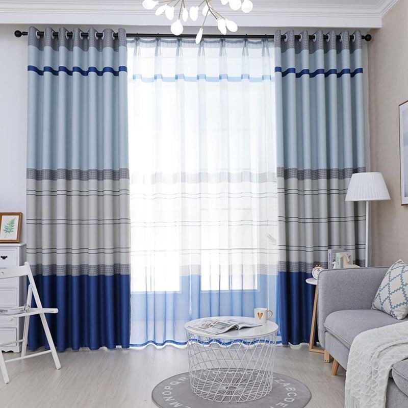 Nordischer Verdunkelungsvorhang Nach Maß, Vorhangstreifen, Bedruckt, Für Schlafzimmer