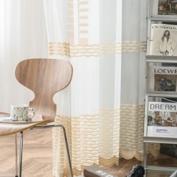 Atmungsaktiver Transparenter Vorhang, Maßgefertigt, Europäischer Dekorativer Tüll-Voile Für Wohnzimmer