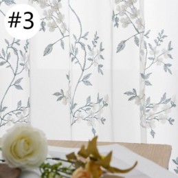 Bestickte Tüllvorhänge Pflanzen-Voile-Vorhang Maßgefertigter Vorhang Für Wohnzimmer