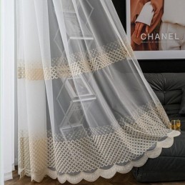Bestickte Voile Vorhänge Nordic Sheer Für Wohnzimmer Schlafzimmer