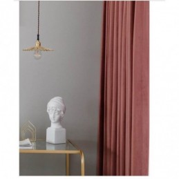 Minimalistischer Roter Flanell-Verdunkelungsvorhang, Maßgefertigt, Einfarbiger Stoff, Für Wohnzimmer Und Schlafzimmer