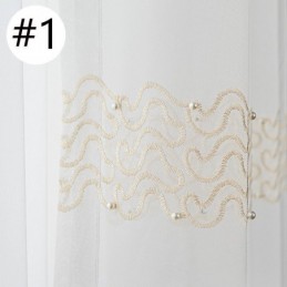 Bestickte Transparente Tüllvorhänge, Transparente Vorhänge, Cortinas Für Wohnzimmer