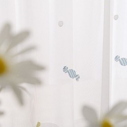 Dekorativer Transparenter Vorhang Nach Maß, Candy Bestickte Tüllvorhänge Für Schlafzimmer