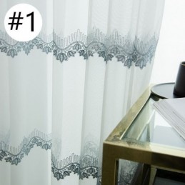 Durchsichtiger Vorhang Nach Maß Vorhang Blatt Bestickt Tüll Vorhänge Für Schlafzimmer