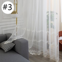 Durchsichtiger Vorhang Nach Maß Vorhang Blatt Bestickt Tüll Vorhänge Für Schlafzimmer