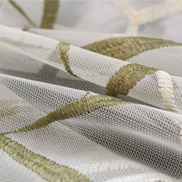 Europäischer Bestickter Transparenter Vorhang, Maßgeschneiderter Vorhang, Tüll, Luxus-Voile-Vorhänge Für Das Wohnzimmer