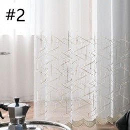 Europäischer Bestickter Transparenter Vorhang, Maßgeschneiderter Vorhang, Tüll, Luxus-Voile-Vorhänge Für Das Wohnzimmer