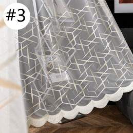 Europäischer Bestickter Transparenter Vorhang, Maßgeschneiderter Vorhang, Tüll, Luxus-Voile-Vorhänge Für Das Wohnzimmer