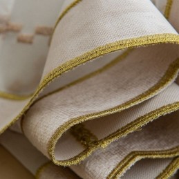 Luxuriöser Weißer Transparenter Vorhang, Maßgefertigt, Bestickter Hochwertiger Tüll