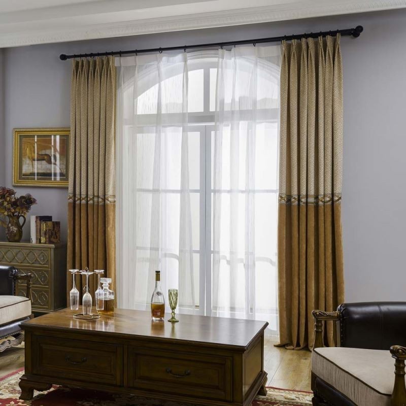 Moderner Chenille-Vorhang, Maßgefertigt, Vorhang, Einfaches Spleißen, Jacquard, Wohnzimmer, Schlafzimmer, Stoff