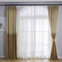 Moderner Chenille-Vorhang, Maßgefertigt, Vorhang, Einfaches Spleißen, Jacquard, Wohnzimmer, Schlafzimmer, Stoff