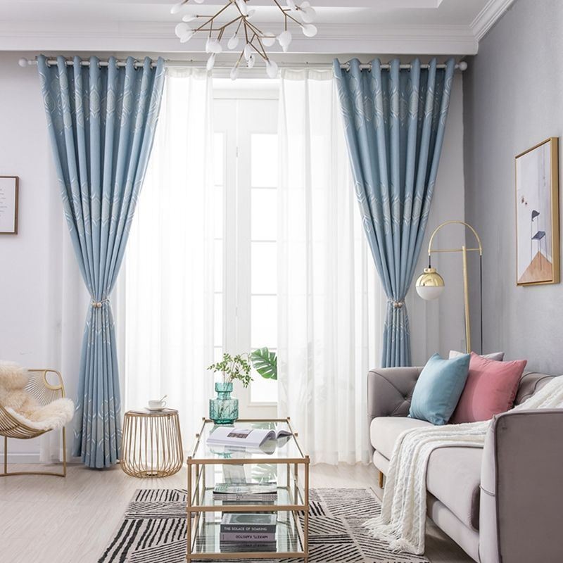 Moderner Verdunkelungsvorhang Nach Maß Jacquard Für Wohnzimmer Schlafzimmer