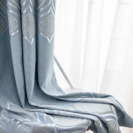 Moderner Verdunkelungsvorhang Nach Maß Jacquard Für Wohnzimmer Schlafzimmer