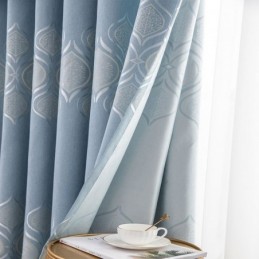 Moderner Verdunkelungsvorhang Nach Maß Jacquard Für Wohnzimmer Schlafzimmer