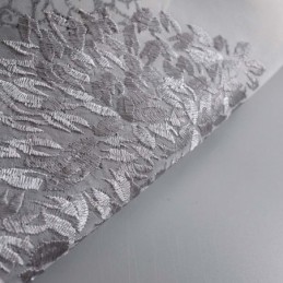 Atmungsaktiver Transparenter Vorhang, Maßgefertigter Vorhang, Blumencluster-Stickerei, Wohnzimmer