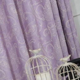 Vintage Halbverdunkelungsvorhang Maßgefertigter Vorhang Luxus Stickerei Wohnzimmer