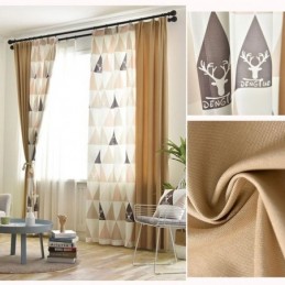 Nordischer Halbverdunkelungsvorhang, Maßgefertigter Vorhang, Dreieck-Print, Wohnzimmer
