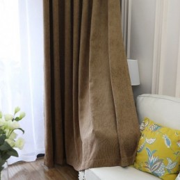 Luxus Solide Vorhänge Braun Blackout Fenster Für Wohnzimmer Schlafzimmer