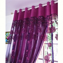 Atmungsaktiver Transparenter Vorhang, Maßgefertigter Vorhang, Jacquard-Fensterbehandlung