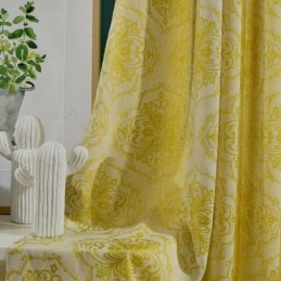 Simple Max Verdunkelungsvorhang Nach Maß, Vorhang Blumen Staubblätter Jacquard Schlafzimmer