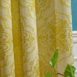 Simple Max Verdunkelungsvorhang Nach Maß, Vorhang Blumen Staubblätter Jacquard Schlafzimmer