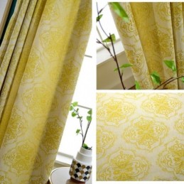 Simple Max Verdunkelungsvorhang Nach Maß, Vorhang Blumen Staubblätter Jacquard Schlafzimmer