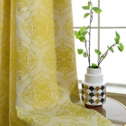 Simple Max Verdunkelungsvorhang Nach Maß, Vorhang Blumen Staubblätter Jacquard Schlafzimmer
