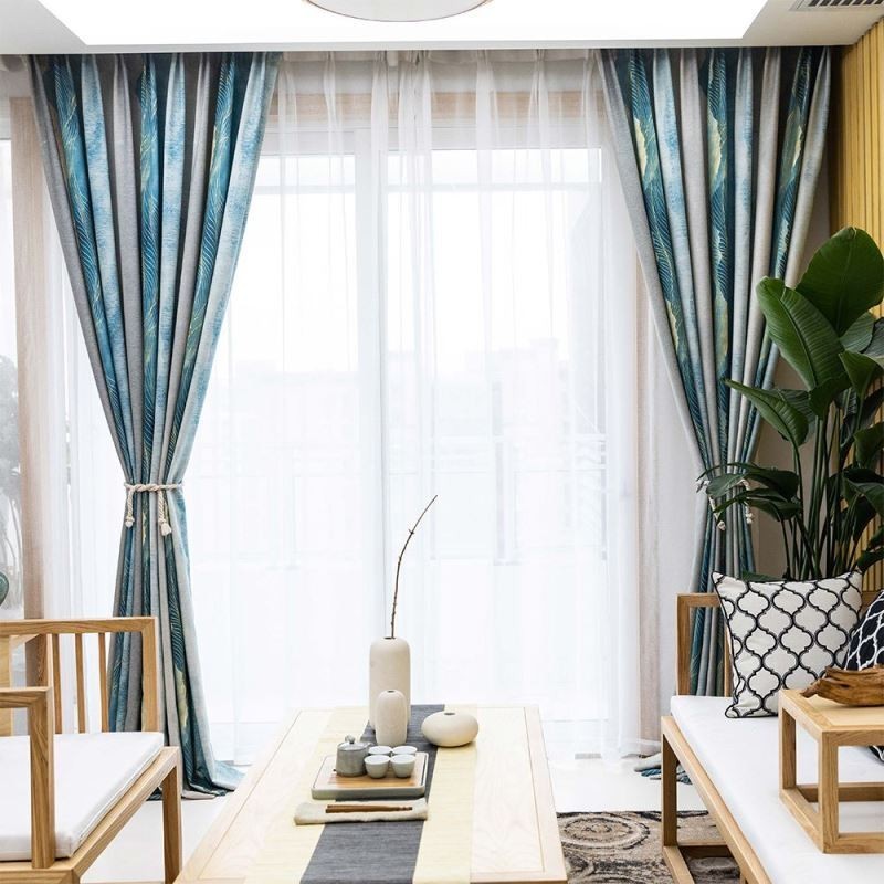 Modern Max Verdunkelungsvorhang Nach Maß Vorhang Verdicken Tinte Gedruckt Schlafzimmer