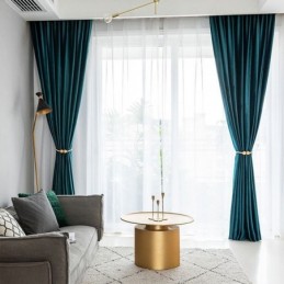 Vorhang Im Nordischen Stil, Maßgefertigt, Vorhang Aus Massivem Flanell Für Wohnzimmer, Hotel