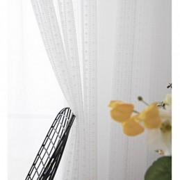 Moderner, Einfarbiger, Weißer Voile-Vorhang, Maßgefertigt, Für Schlafzimmer Und Wohnzimmer