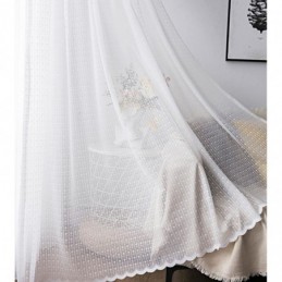 Moderner, Einfarbiger, Weißer Voile-Vorhang, Maßgefertigt, Für Schlafzimmer Und Wohnzimmer