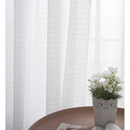 Moderner, Einfarbiger, Weißer Voile-Vorhang, Maßgefertigt, Für Schlafzimmer Und Wohnzimmer