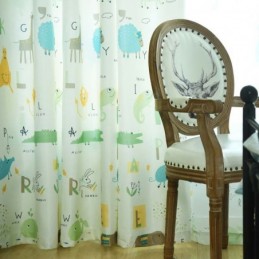 Moderner Halbverdunkelungsvorhang, Maßgefertigt, Vorhang Mit Tiermotiv, Für Kinderzimmer