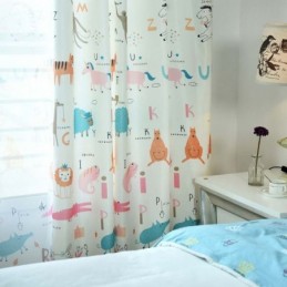 Moderner Halbverdunkelungsvorhang, Maßgefertigt, Vorhang Mit Tiermotiv, Für Kinderzimmer