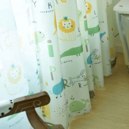 Moderner Halbverdunkelungsvorhang, Maßgefertigt, Vorhang Mit Tiermotiv, Für Kinderzimmer