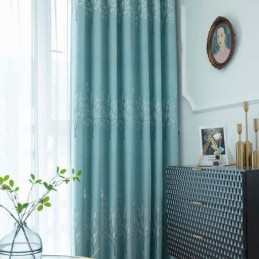 Nordischen Stil Baum Muster Vorhänge Satin Jacquard Wohnzimmer Schlafzimmer