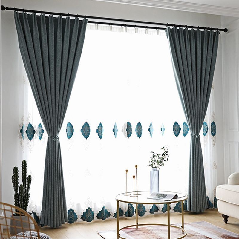 Einfarbige Fensterverdunkelungsvorhänge Für Wohnzimmer Schlafzimmer Moderne Behandlungsvorhänge